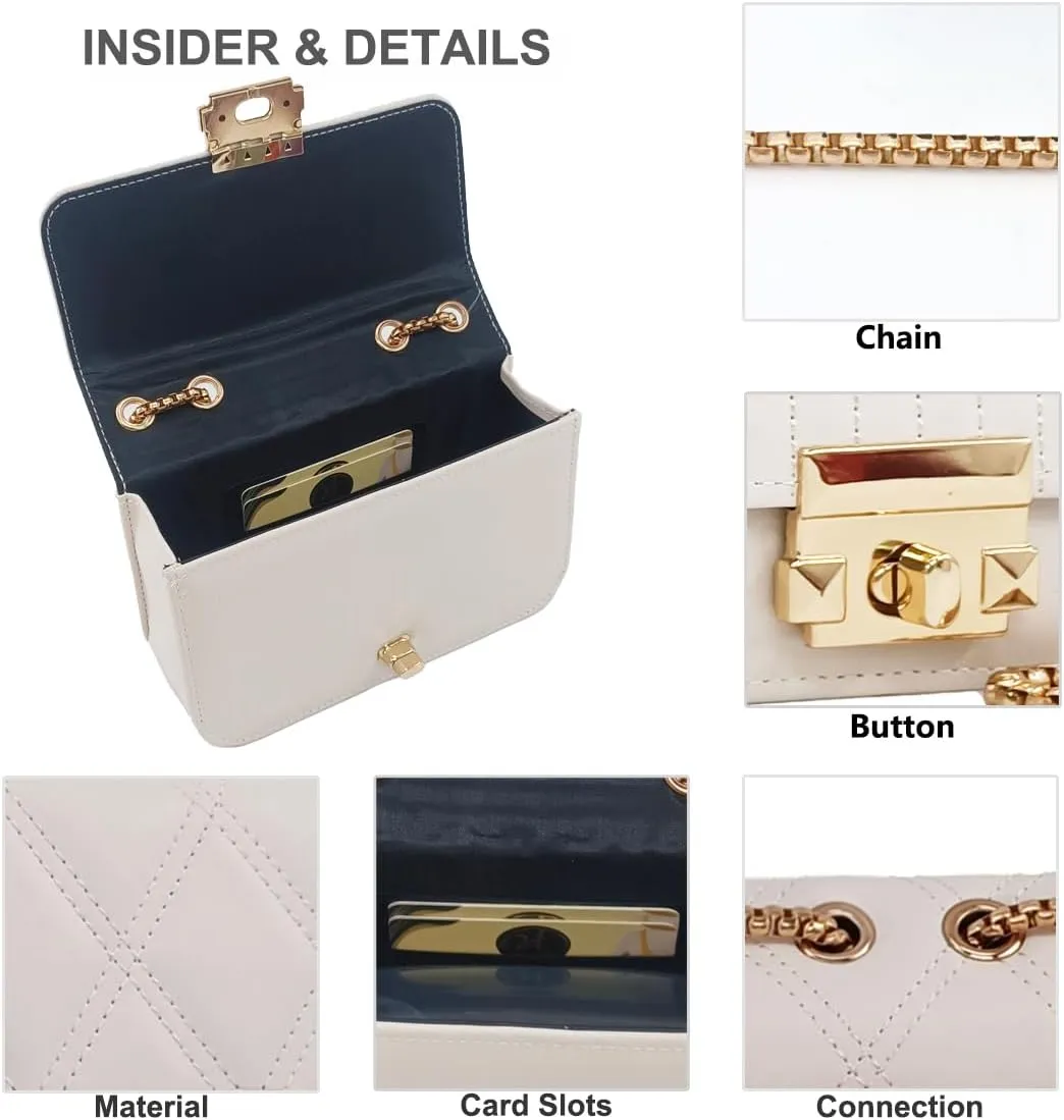 PORT&LOTUS Mini Shoulder Bag for Women PU Leather Small Bags for Women Little Tote Bag Women Purses