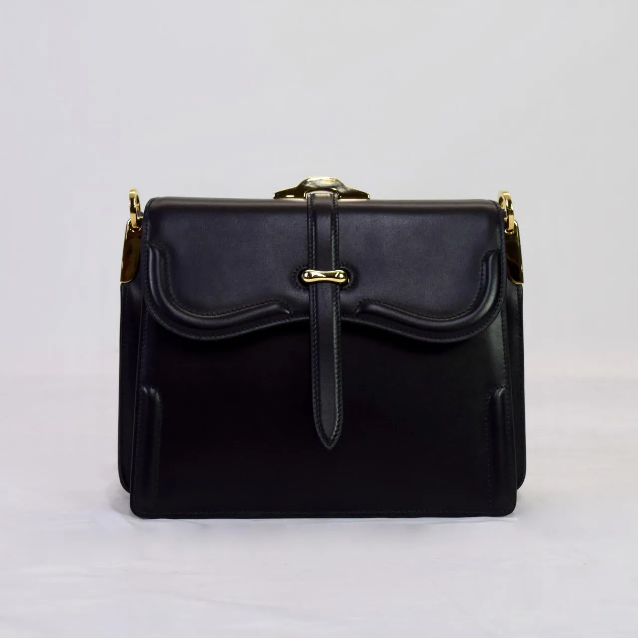Prada Belle Small Leather Tote Black