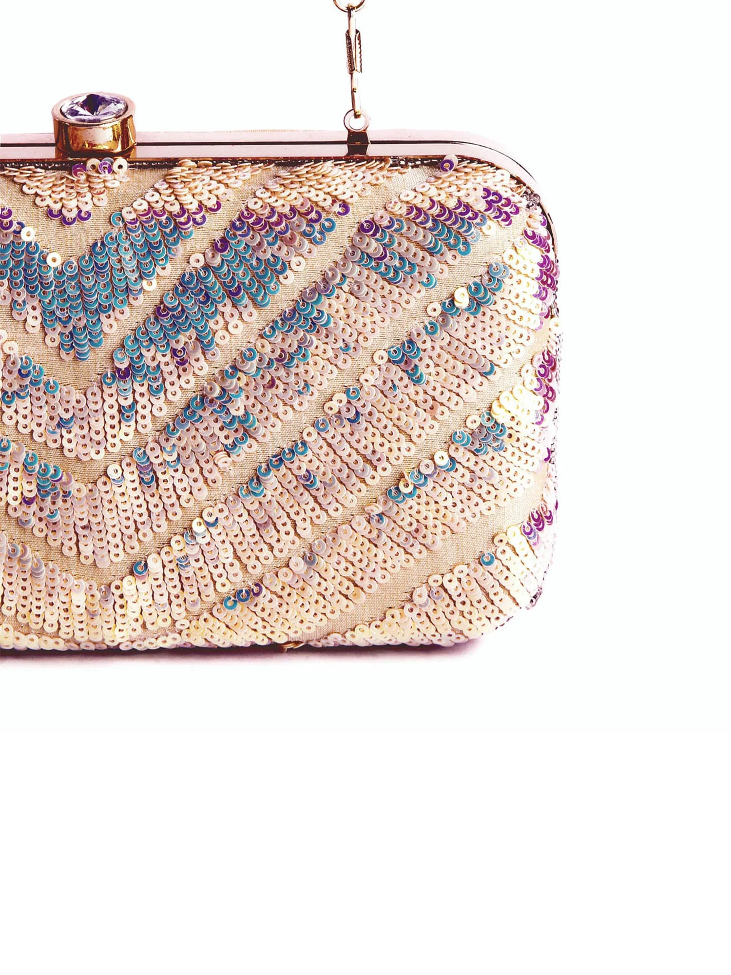 Pragya Jaiswal Pink Radiant Shimmer Clutch (With minor imperfections)
