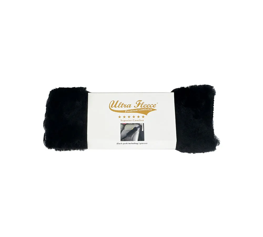 Premium Lambskin Car Seat Safety Belt Cover Shoulder Pad Protector
