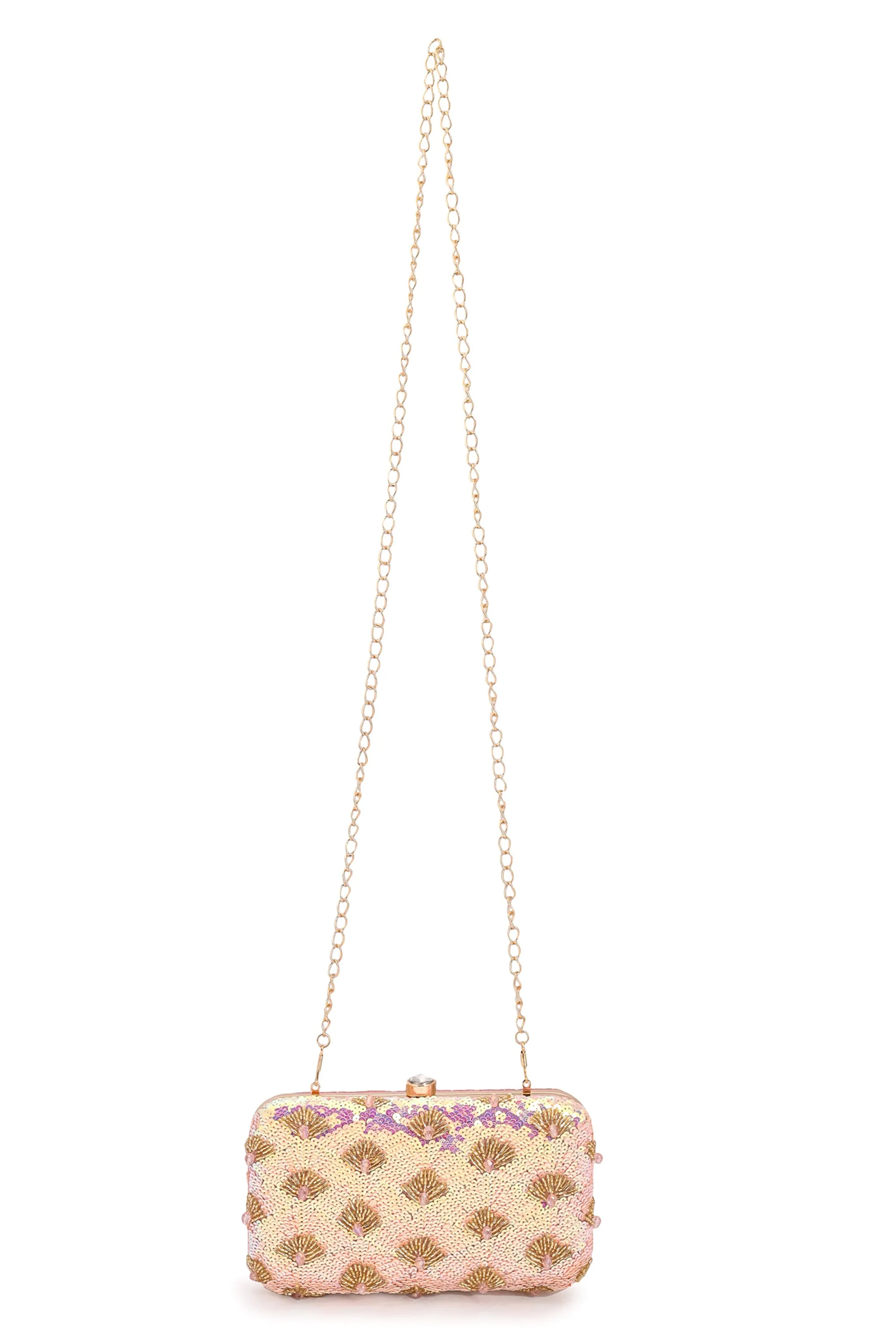 Prism Rainbow Handembroidered Clutch