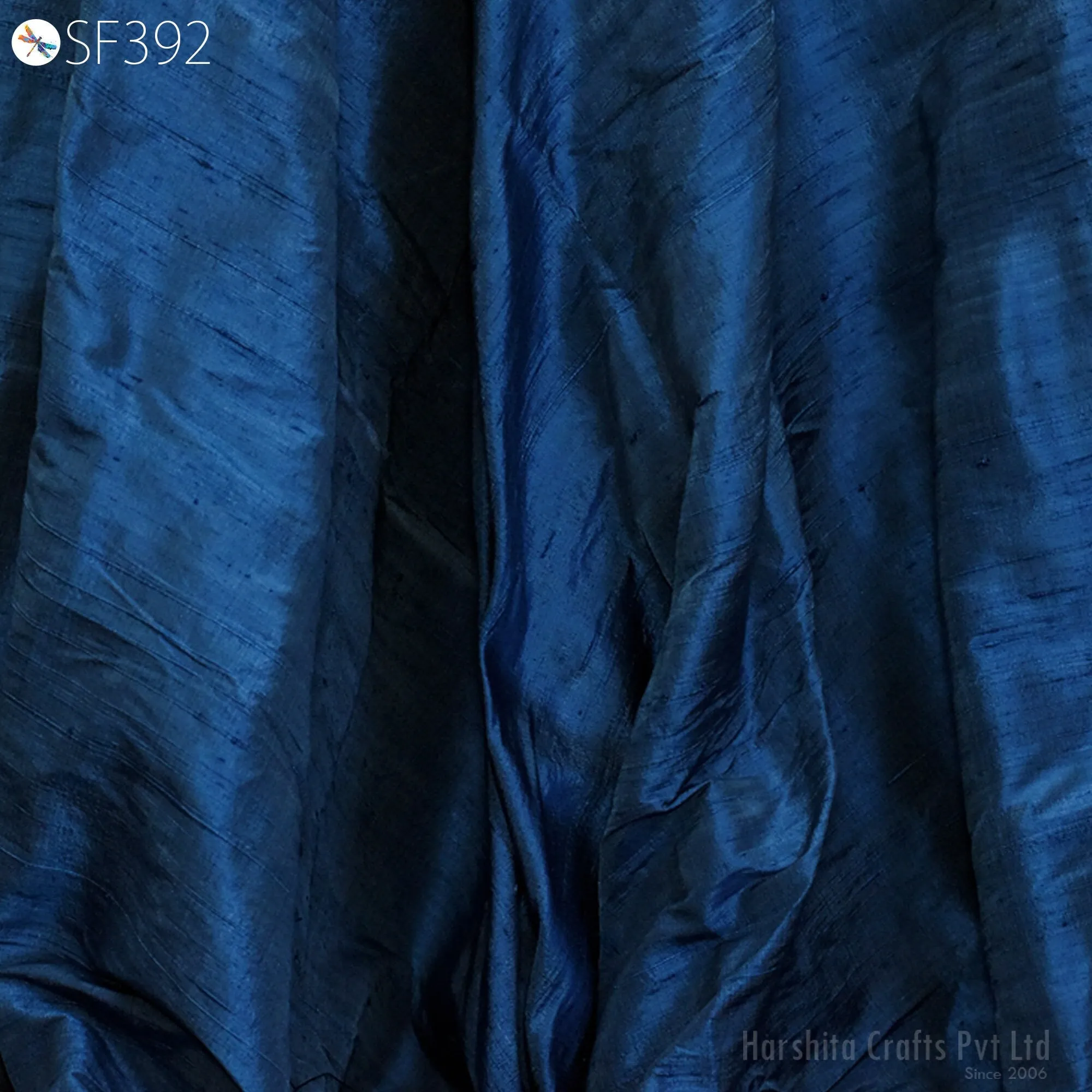 Pure Dupioni Fabric by the Yard Indian Iridescent Teal Blue Shantung Raw Silk Dupion Wedding Bridal Dresses Sewing Upholstery Pillowcase