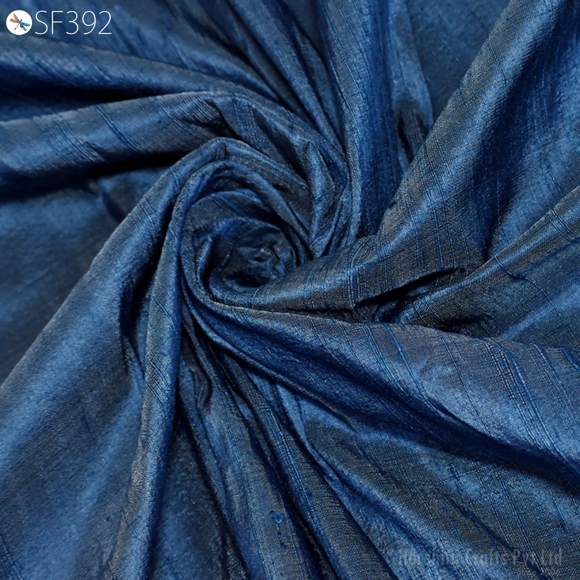 Pure Dupioni Fabric by the Yard Indian Iridescent Teal Blue Shantung Raw Silk Dupion Wedding Bridal Dresses Sewing Upholstery Pillowcase