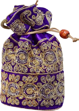 Purpledip Potli Bags Drawstring Purse (Potli01$)