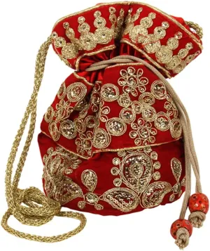 Purpledip Potli Bags Drawstring Purse (Potli01$)