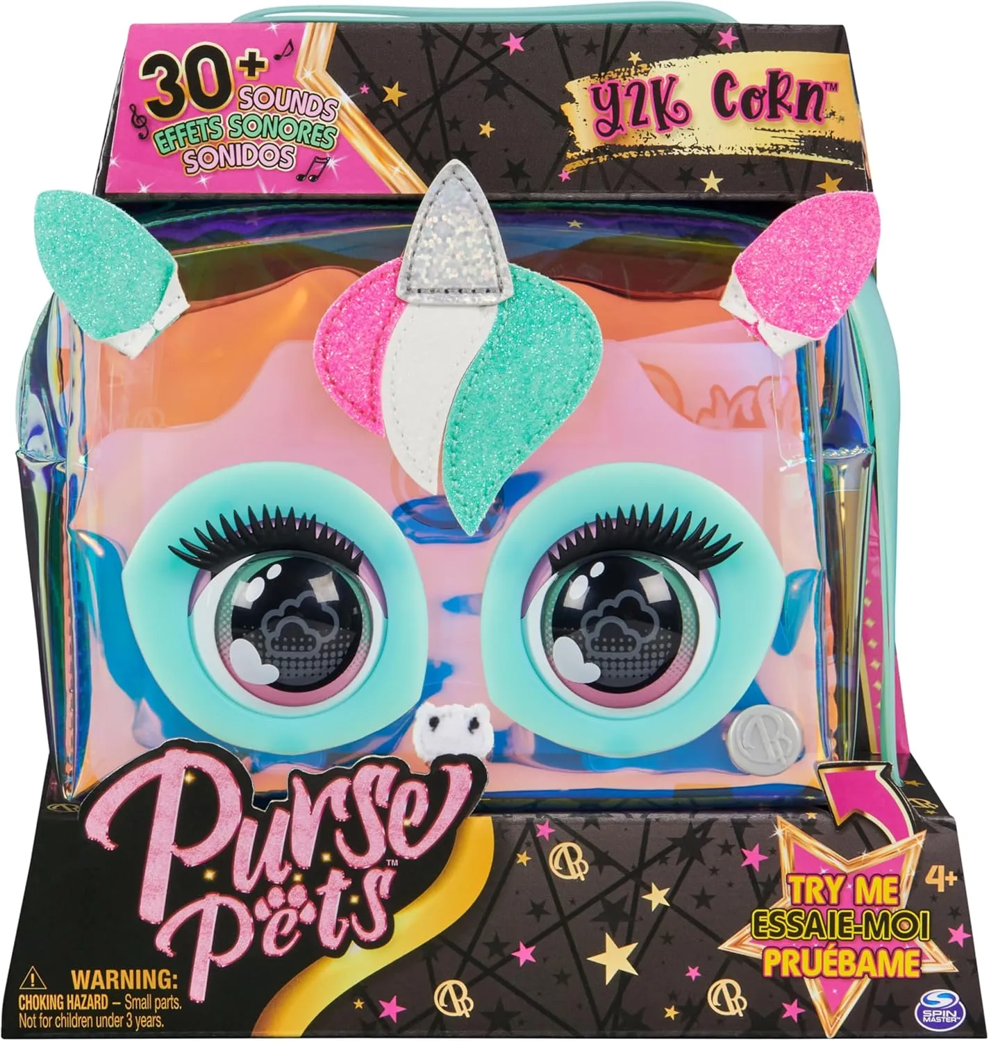 Purse Pets - Holographic Unicorn - Handbag Interactive Animal - Unicorn Kids Bag That Blinks Eyes - Shoulder Or Crossbody - Sounds & Play Modes - Toy for Kids Ages 4 
