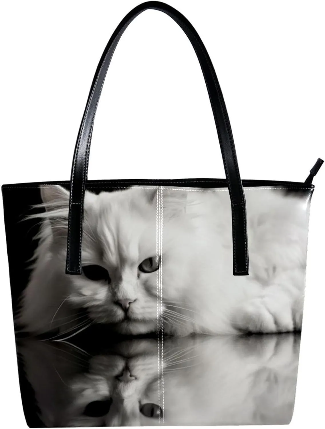 Purses for Women,Tote Bag Aesthetic,Women's Tote Handbags,Angry Cat