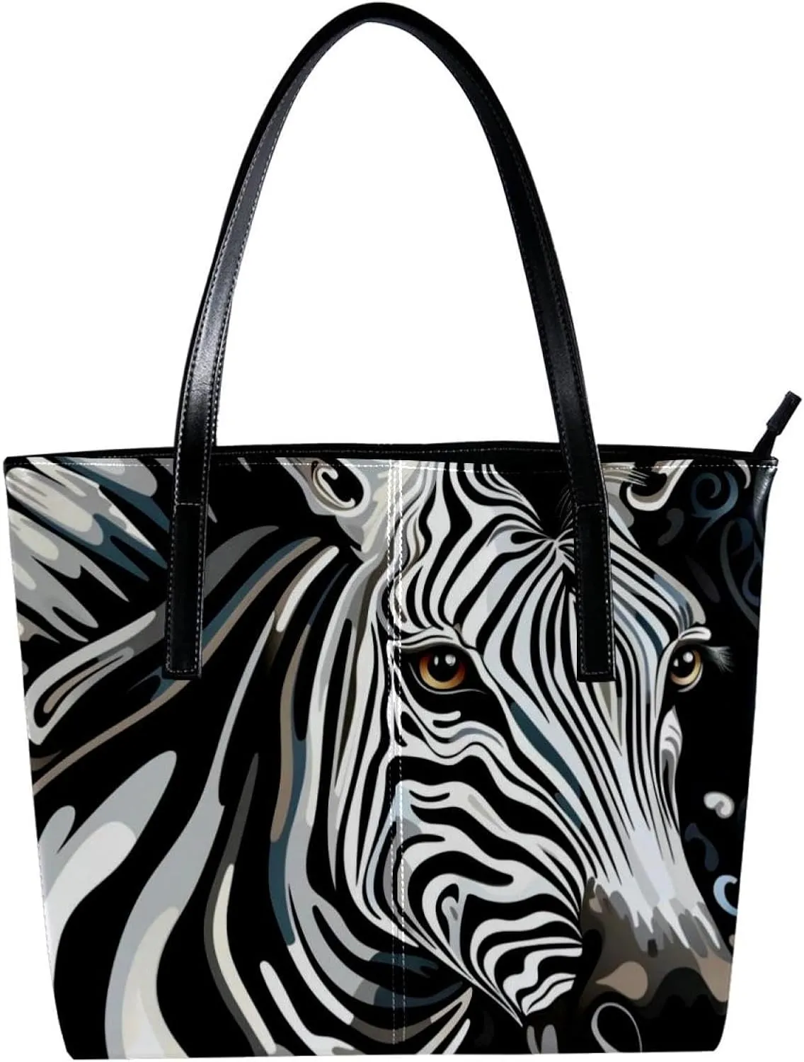 Purses for Women,Tote Bag Aesthetic,Women's Tote Handbags,Animal Zebra Texture Art Illustration