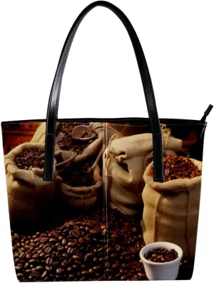Purses for Women,Tote Bag Aesthetic,Women's Tote Handbags,Enjoy Coffee Time