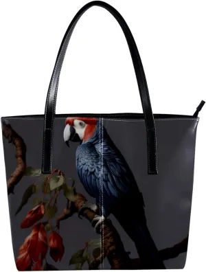 Purses for Women,Tote Bag Aesthetic,Women's Tote Handbags,Parrot Animal Bird Pattern