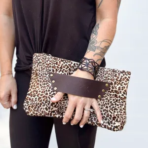 [raleigh leather] Clutch - Mini Leopard