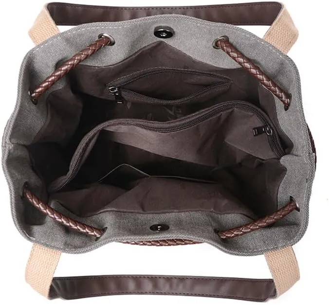 Retro Purses for Women Lace Print Shoulder Bag Drawstring Handbags for Women Purses and Handbags Bucket Shoulder Purse
