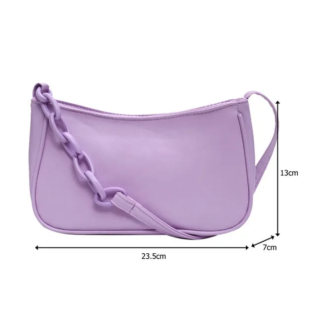 Retro Shoulder Bag Vintage Handbag Hobos Bag for Women PU Leather Female Baguette Bag Subaxillary Mini Bolsa Bolsa Feminina2020