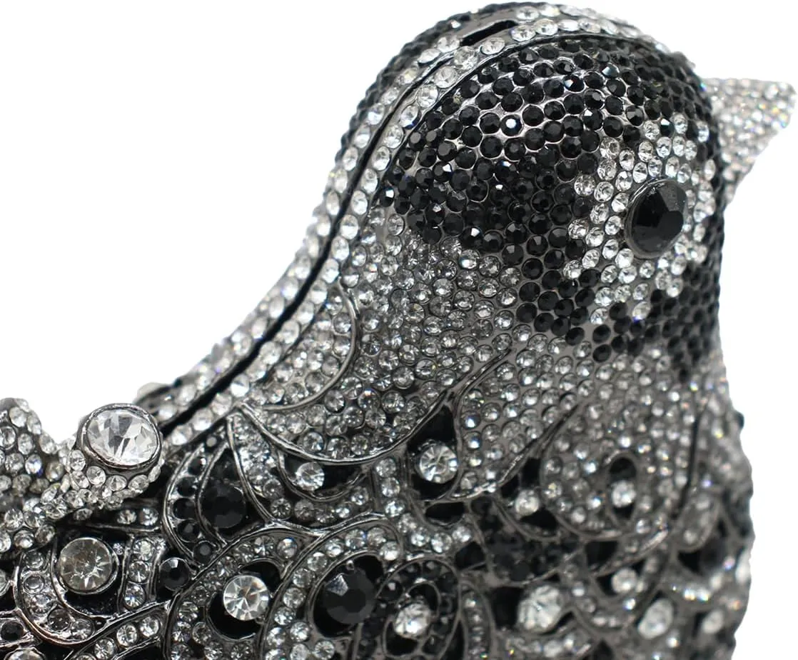 Rhinestone Bird Clutch Purse Women's Full Crystal Evening Bag for Wedding Party Handbag