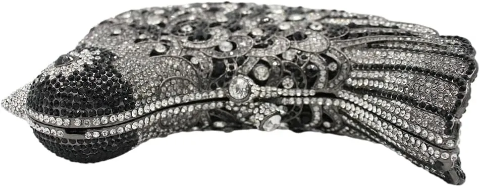 Rhinestone Bird Clutch Purse Women's Full Crystal Evening Bag for Wedding Party Handbag