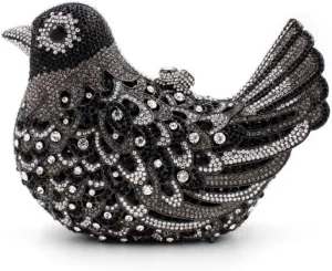 Rhinestone Bird Clutch Purse Women's Full Crystal Evening Bag for Wedding Party Handbag