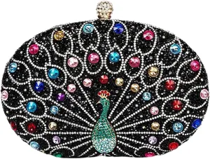 Rhinestone Evening Purses for Women Crystal Diamond Glitter Sparkly Handbag Elegant Shoulder Clutch