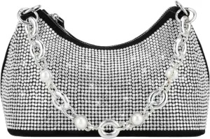Rhinestone Handbag Purse Bling Clutch Purses for Women Evening Shoulder Diamond Purse Crystal Party Prom Hobo Bag