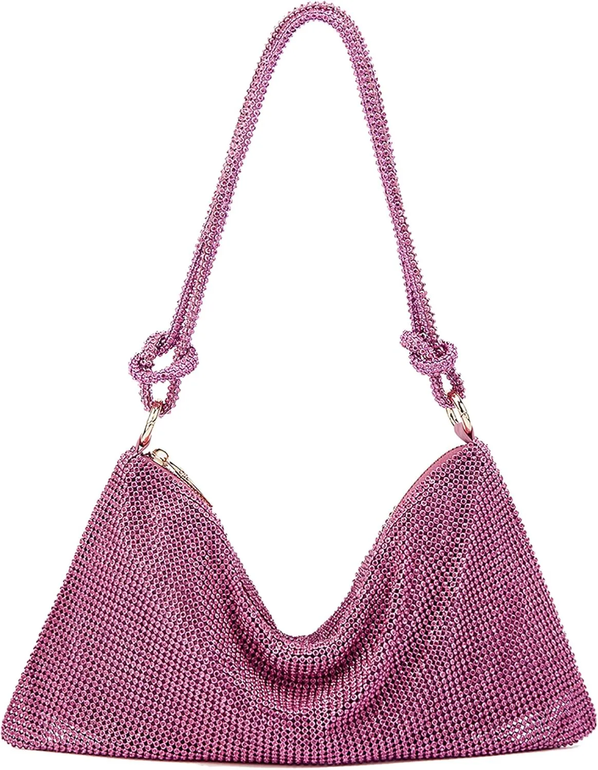 Rhinestone Hobo Bag for Women Rhinestone Purses Sparkly Evening Handbag Shiny Diamond Purse for Wedding Parties 2024