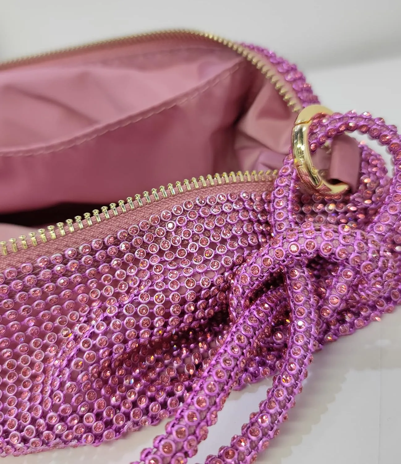 Rhinestone Hobo Bag for Women Rhinestone Purses Sparkly Evening Handbag Shiny Diamond Purse for Wedding Parties 2024