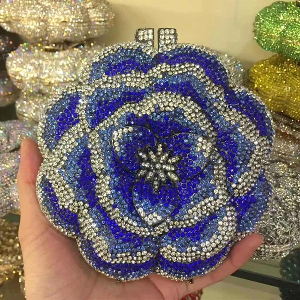 Rhinestone Purses for Women Diamond Shoulder Handbags Rhinestone Clutch Purse for Girls Bling Purse Crystal Purse Black