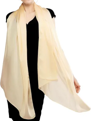 RIIQIICHY Women Shawls and Wraps for Evening Dresses Like Chiffon Silk Scarf Formal Silky Pashmina Shawls for Weddings
