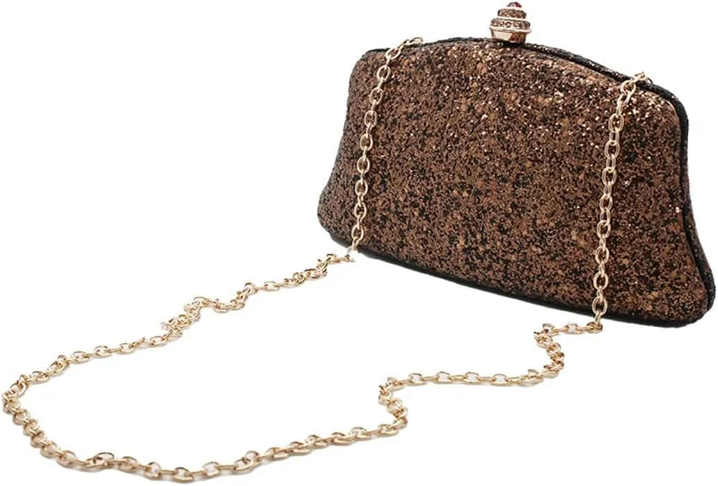 RomanticDesign Women Glitter Evening Bag Sequin Wedding Handbag Cocktail Prom Party Shiny Clutch Purse