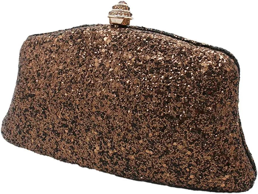 RomanticDesign Women Glitter Evening Bag Sequin Wedding Handbag Cocktail Prom Party Shiny Clutch Purse
