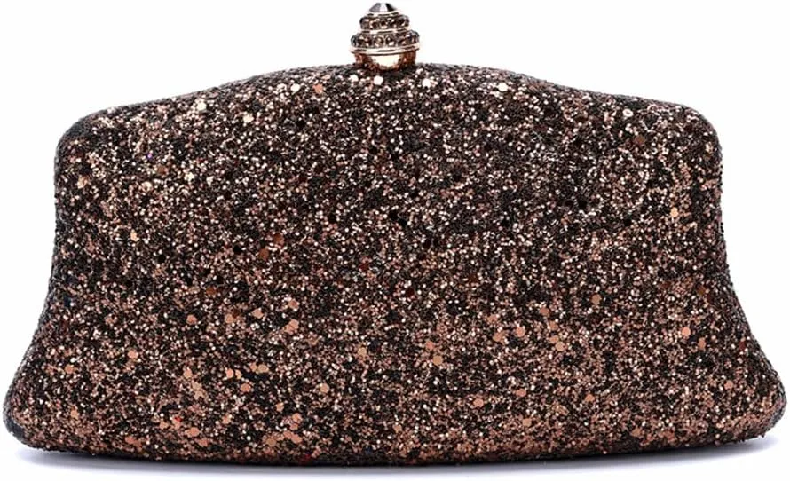 RomanticDesign Women Glitter Evening Bag Sequin Wedding Handbag Cocktail Prom Party Shiny Clutch Purse