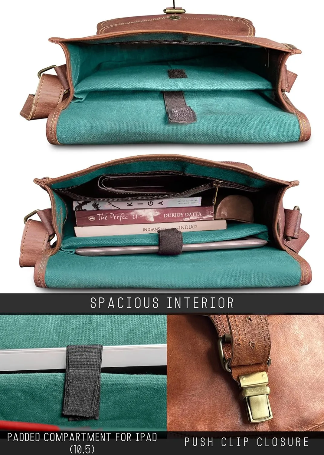 RUSTIC TOWN Leather Crossbody Satchel Bag Vintage Purses Handbags for Women