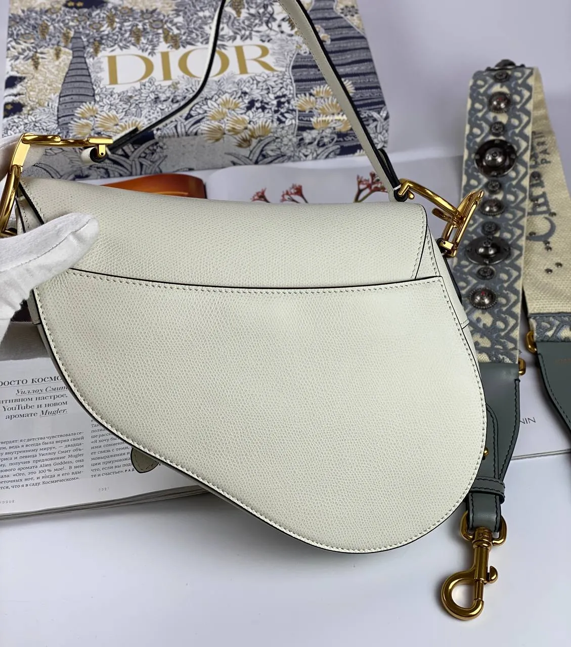 SADDLE Detailed white Elegant Dior BAG