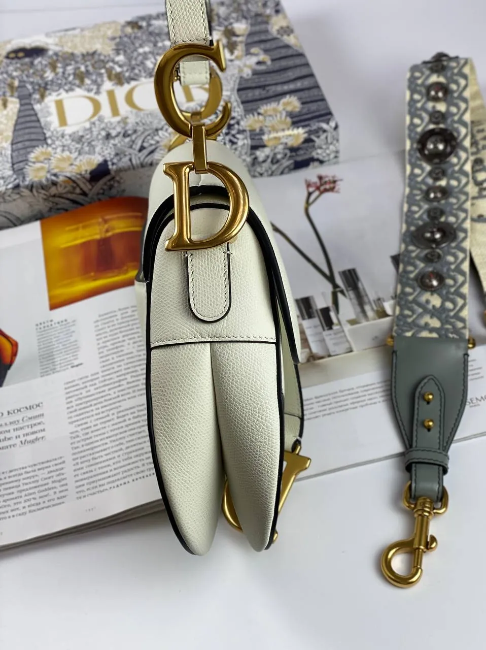 SADDLE Detailed white Elegant Dior BAG