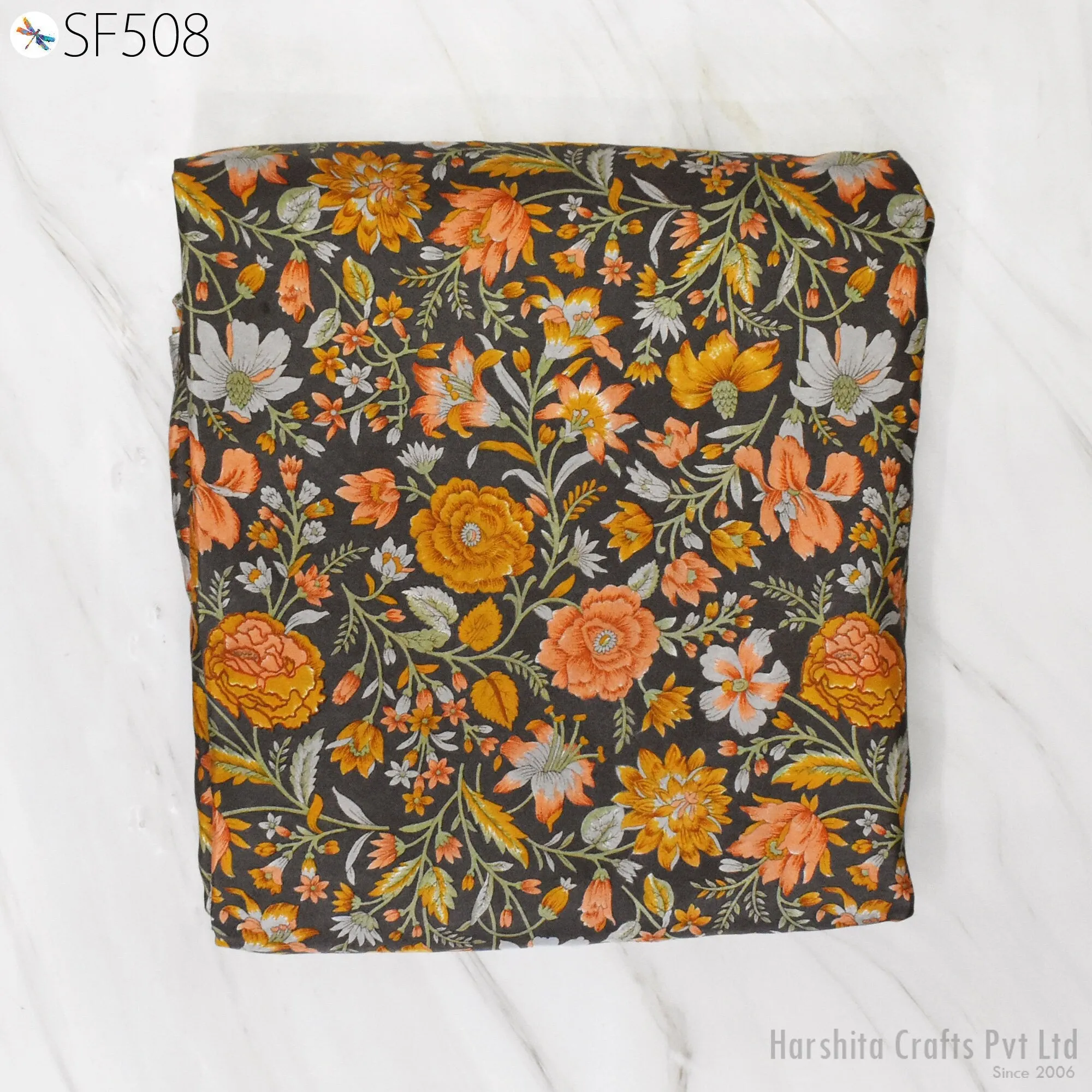 Saree Making Floral Habotai Silk Soft Pure Flowy Printed Silk Fabric by yard Saree Fabric Wedding Dresses Bridesmaid Costumes Sewing Scarf