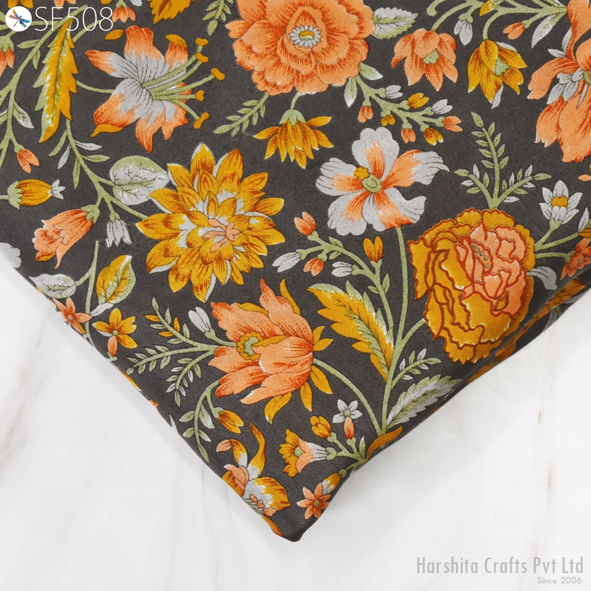 Saree Making Floral Habotai Silk Soft Pure Flowy Printed Silk Fabric by yard Saree Fabric Wedding Dresses Bridesmaid Costumes Sewing Scarf