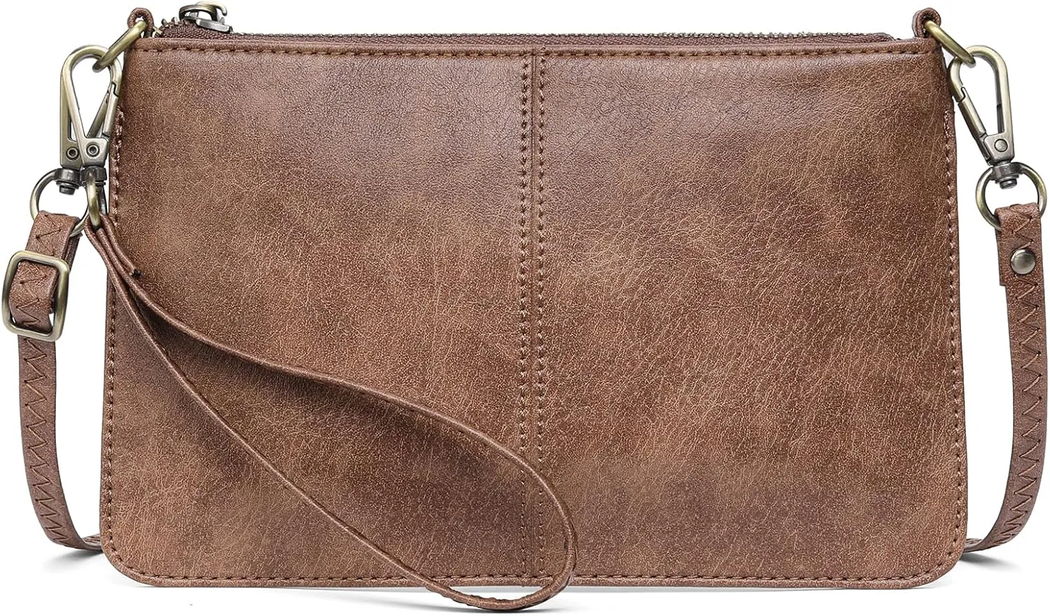 SENDEFN Leather Wristlet Clutch Small Women Crossbody Shoulder Bag Wallet Purses RIFD Card Slots
