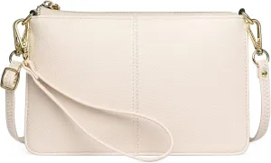 SENDEFN Leather Wristlet Clutch Small Women Crossbody Shoulder Bag Wallet Purses RIFD Card Slots