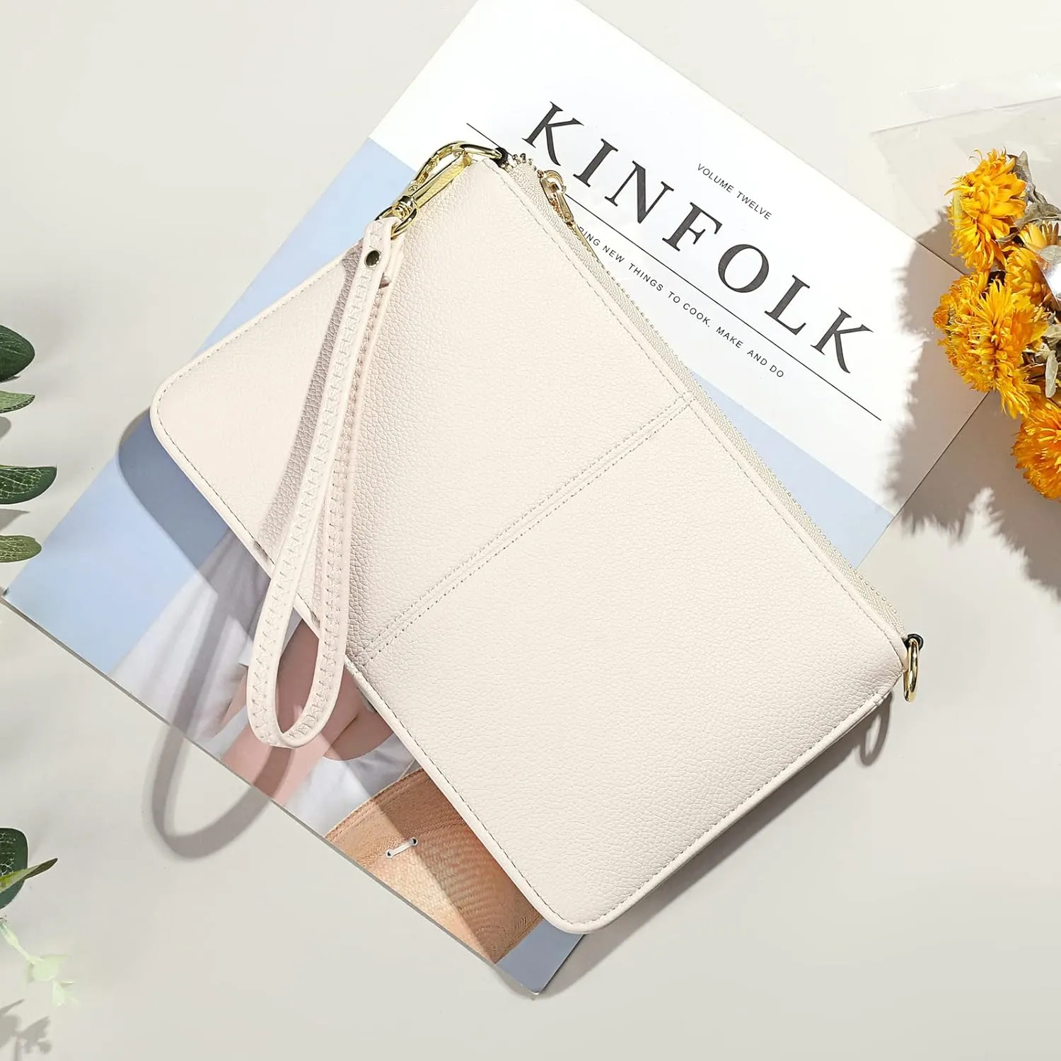 SENDEFN Leather Wristlet Clutch Small Women Crossbody Shoulder Bag Wallet Purses RIFD Card Slots