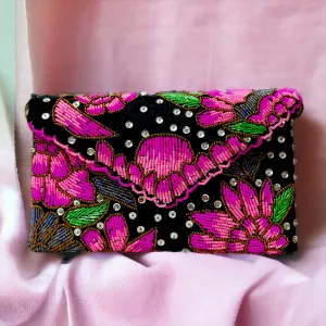 Shahi Clutches - Handcrafted Floral Clutch for Women, Pakistani Handmade Product