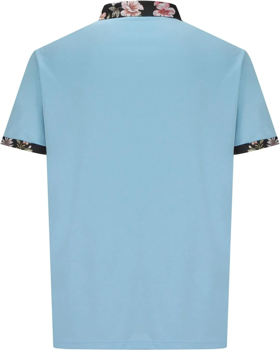 Shirts for Men Stylish Color Block Polo Shirts Lightweight Hawaiian Shirts Casual Short Sleeve Classic Tops