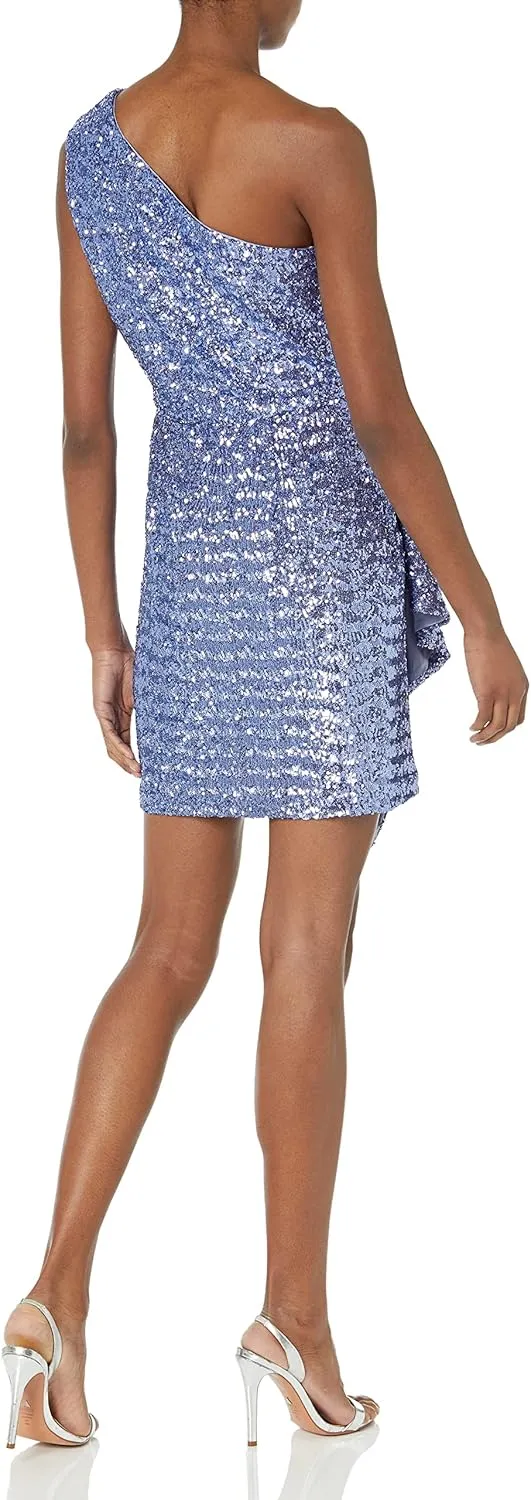 Shoshanna Women's Lacey Periwinkle Sequins Mini Dress
