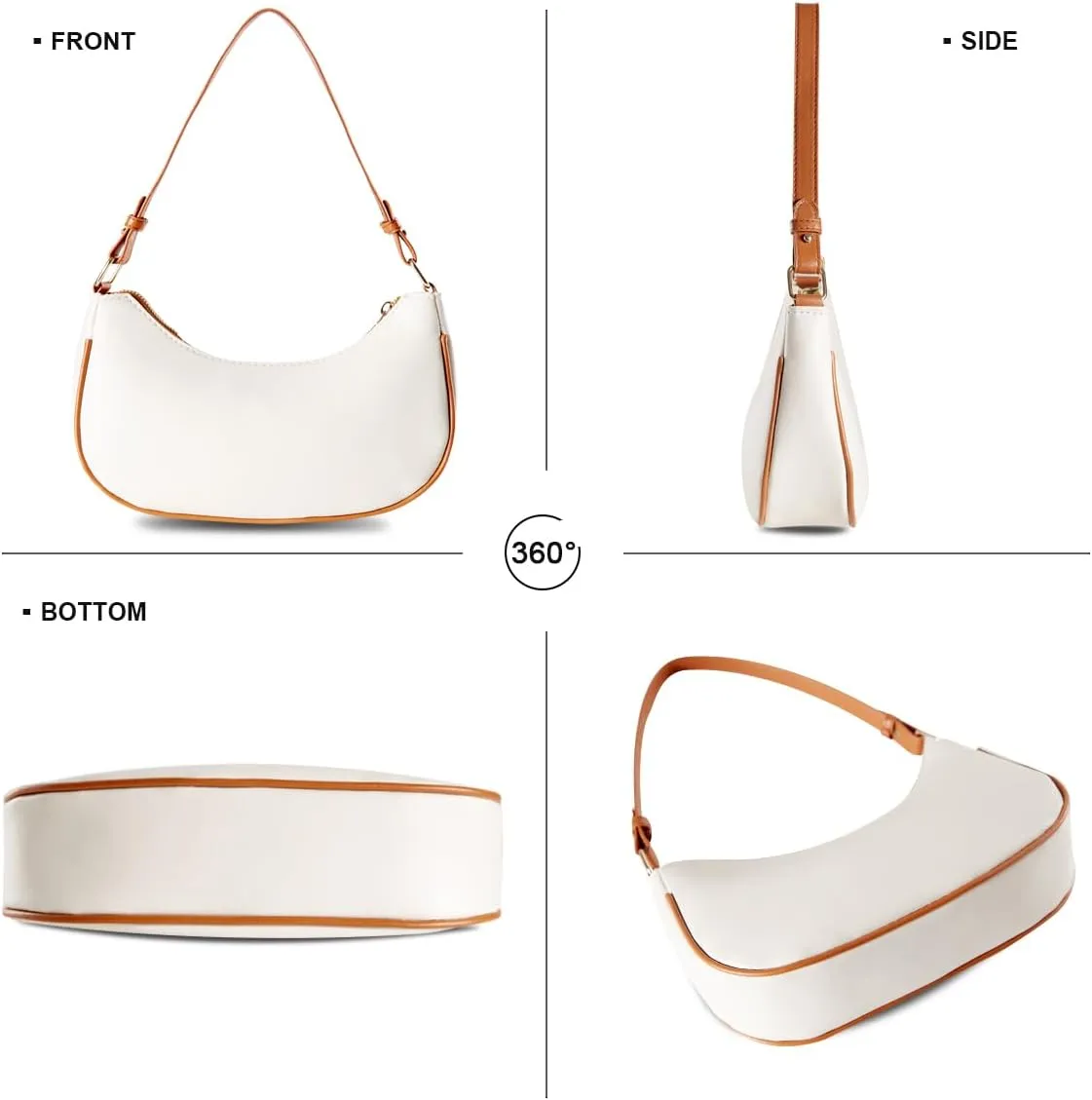 Shoulder Bag Purse For Women Trendy Crescent Clutch Small Purses Handbag Bag