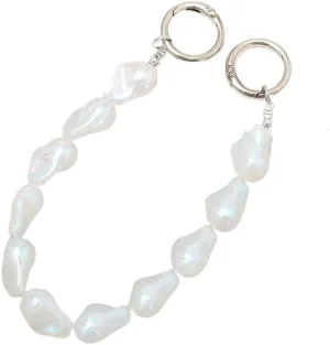 Shoulder Strap Irregular Pearl Chain for Women Girls Handbag Belt Strap DIY Replacement Handle Bag Accessories Handbags Strap(White)