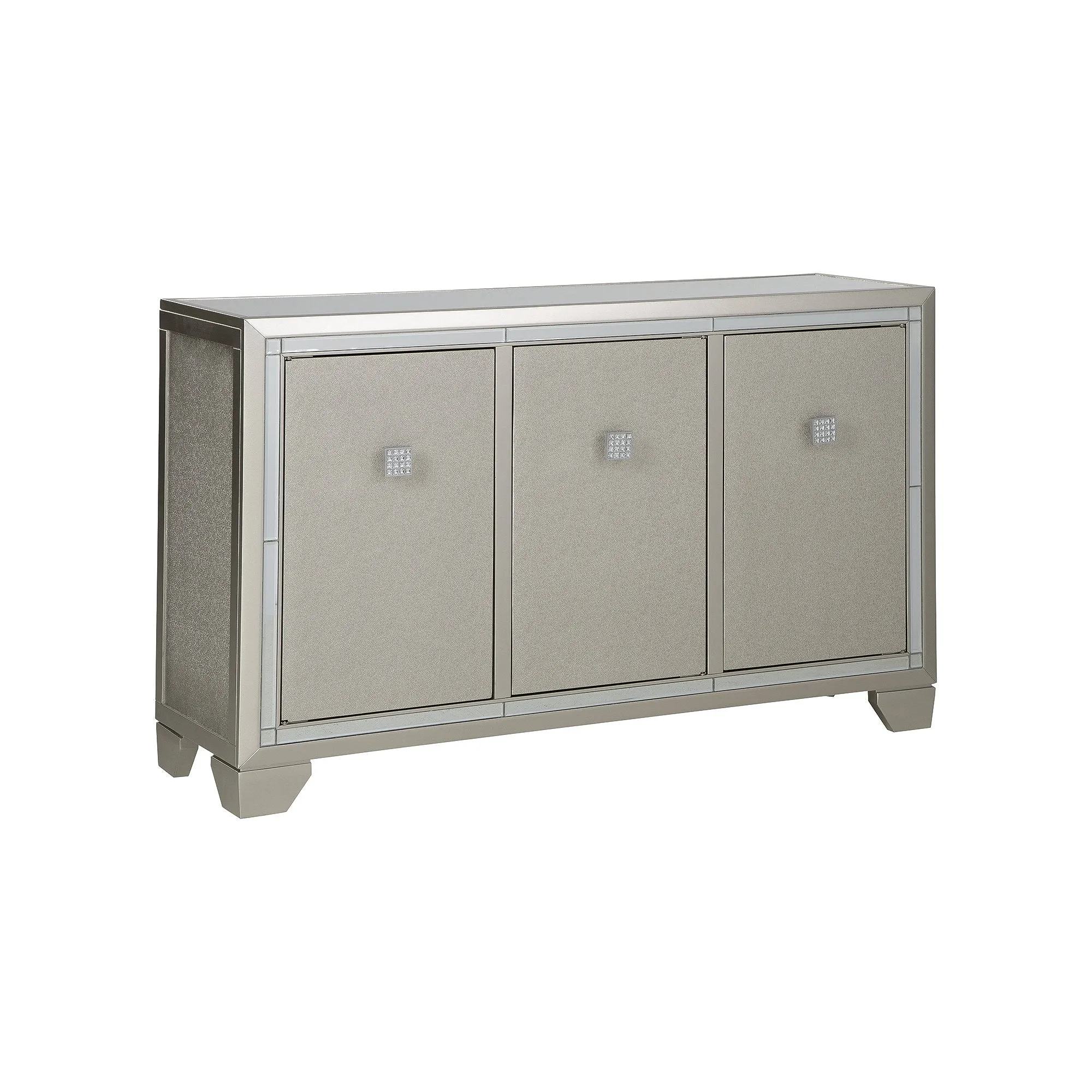 Signature Design by Ashley Chaseton Silver Accent Cabinet - 54"W x 16"D x 34"H