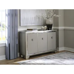 Signature Design by Ashley Chaseton Silver Accent Cabinet - 54"W x 16"D x 34"H