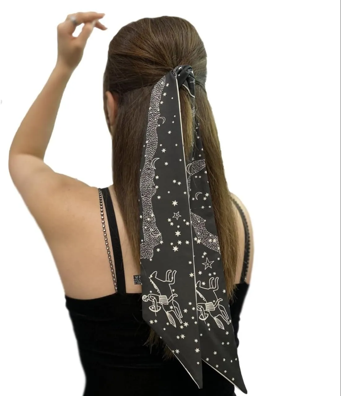 Silk Scarf for bag Head Hair Ribbon Handbag Handle wrap Tie Bundle Neckerchief Scarf for women mini scarves Zodiac Sign