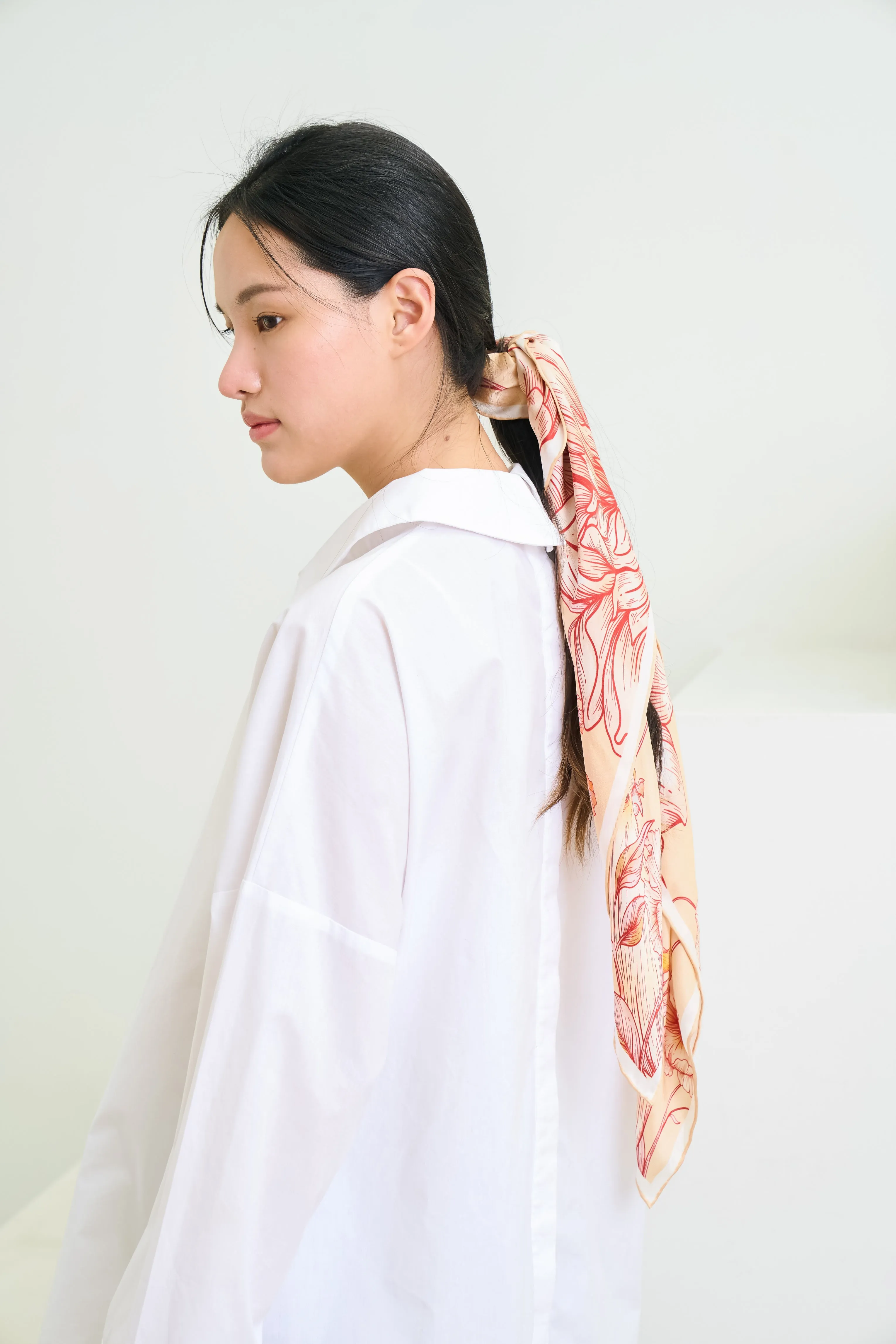 Silk Scarf - Peony