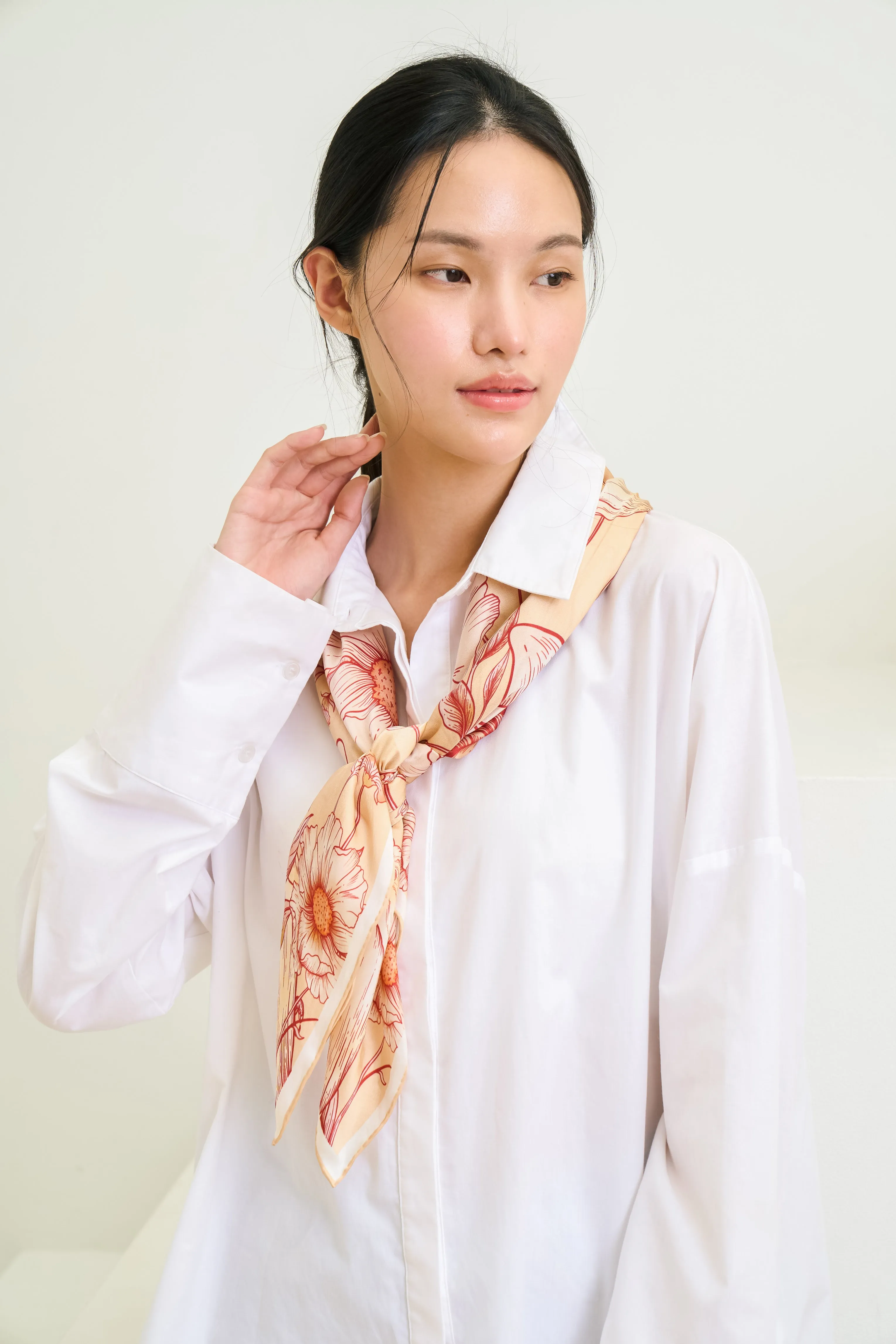 Silk Scarf - Peony