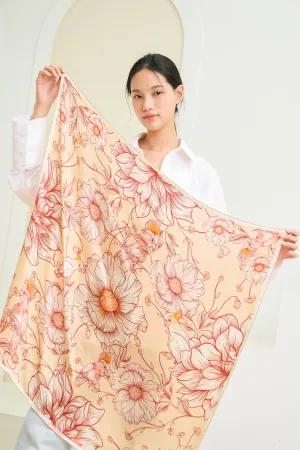 Silk Scarf - Peony