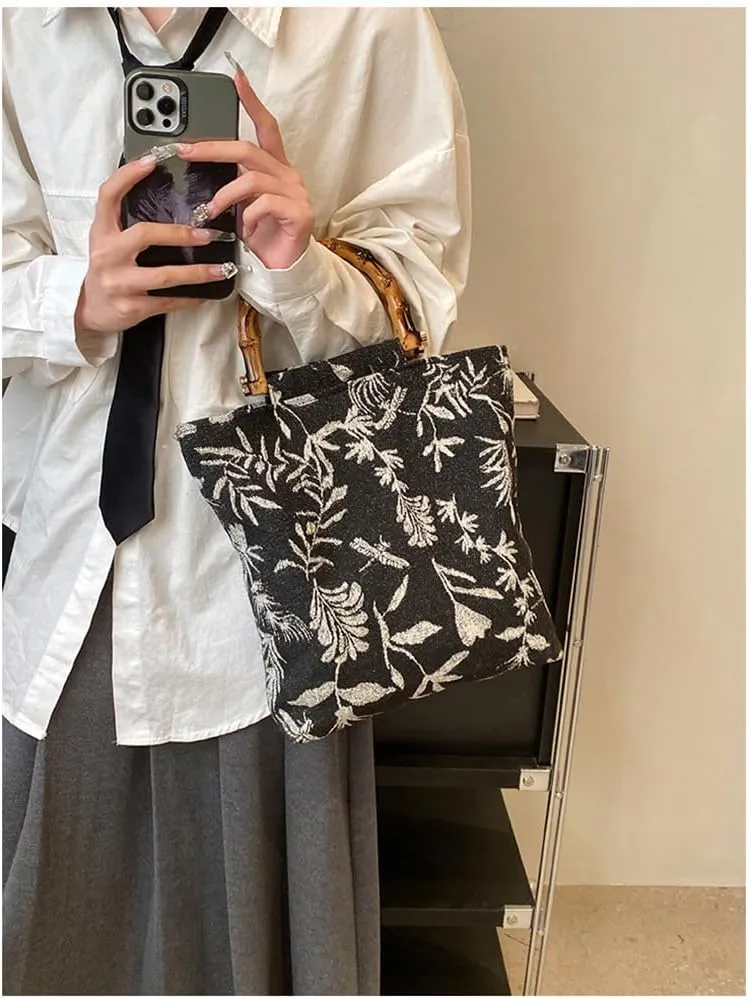 Sister Amy® Elegant Sequin-Embroidered Woven Tote Bag - Stylish Summer Beach Shoulder Handbag for Women's Vacation Essentials