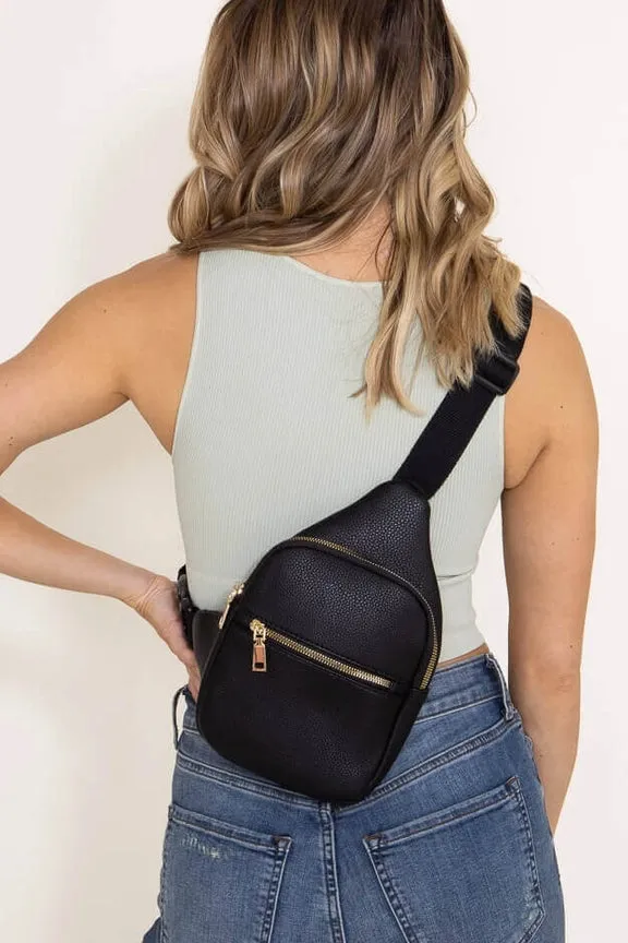 Sling Slim Fit Crossbody - Black